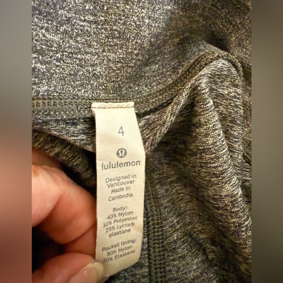Lululemon Speed Up Crop (21”) Leggings - Pant Heathered Black - Size 4 - Picture 10 of 11